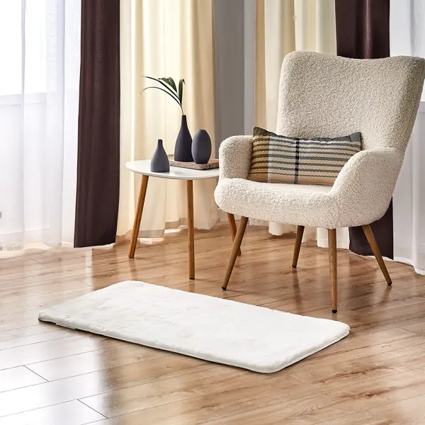 Ковер полиэстер Inspire Bianca 60x110 см цвет белый