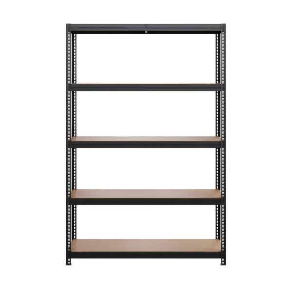 Стеллаж металлический 5 полок 180x120x40 см цвет черный нагрузка на полку 170 кг