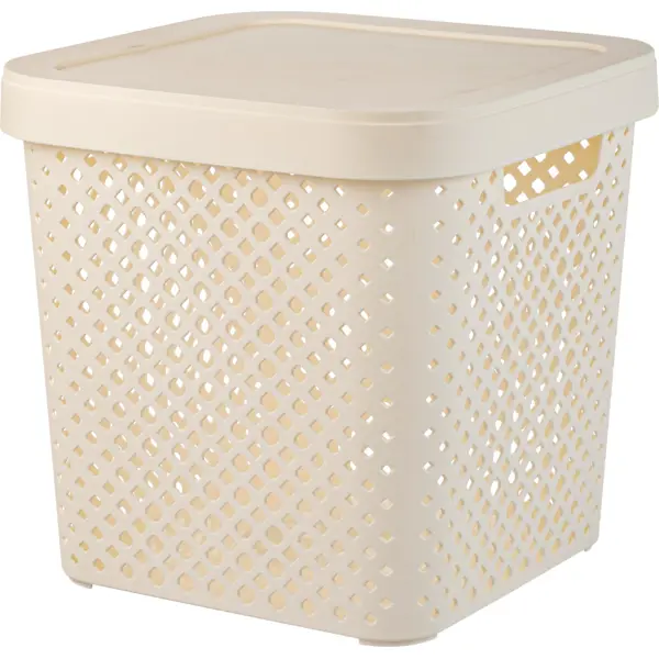 Корзина для хранения Plast Team Mien 31x30x31 см полипропилен цвет молочный