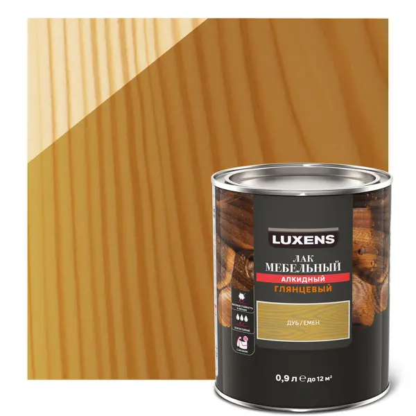 Лак для мебели Luxens алкидный цвет дуб глянцевый 0.9 л