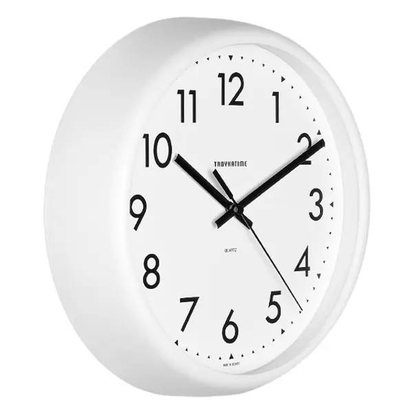 Часы настенные Troykatime круглые d24 см цвет белый