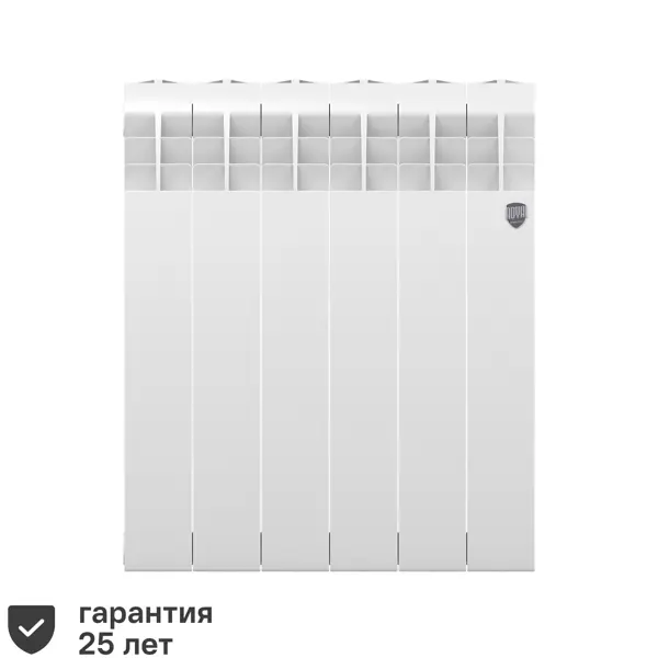 Радиатор секционный Royal Thermo Biliner 350/87 6 секций боковое подключение биметалл белый
