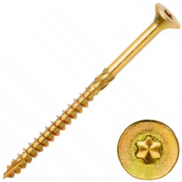 Шуруп конструкционный для деревянного домостроения потайной 8x100