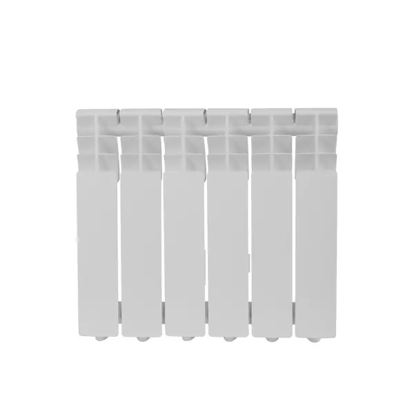 Радиатор секционный Equation A Aluminium 350/90 6 секций боковое подключение алюминий белый