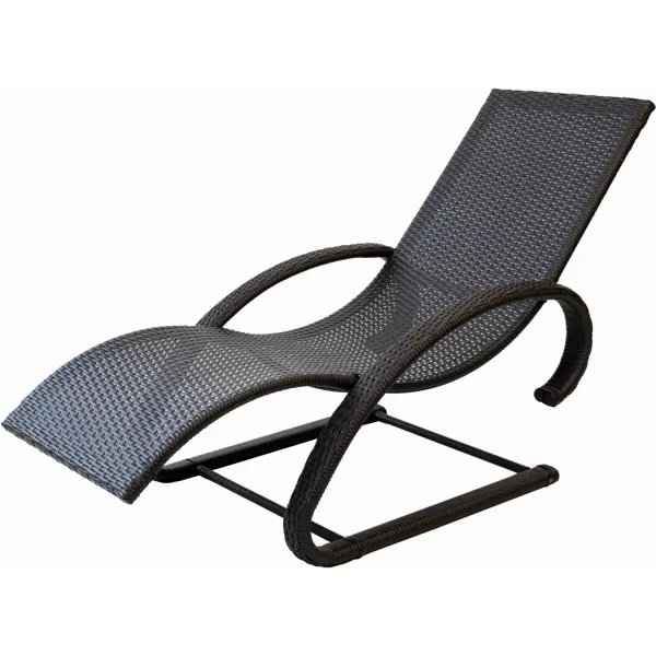 Шезлонг-качалка Ницца 155x73x86 см полиротанг коричневый