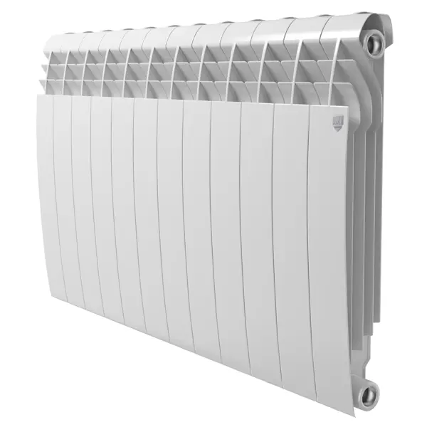 Радиатор секционный Royal Thermo Biliner Alum 500/87 12 секций боковое подключение алюминий белый