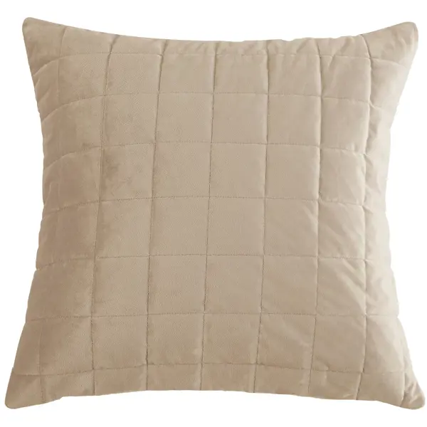 Подушка Inspire Etna 50x50 см велюр цвет бежевый