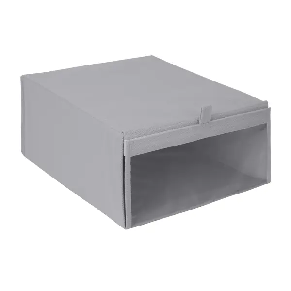 Коробка для обуви Spaceo 28x15x35 см полипропилен цвет гранит