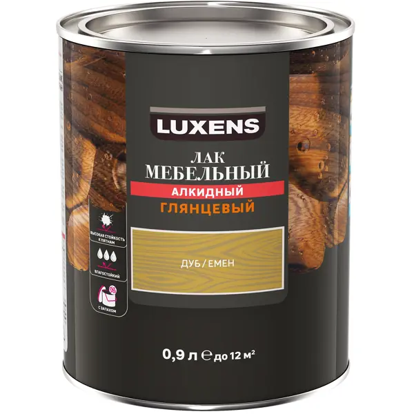 Лак для мебели Luxens алкидный цвет дуб глянцевый 0.9 л