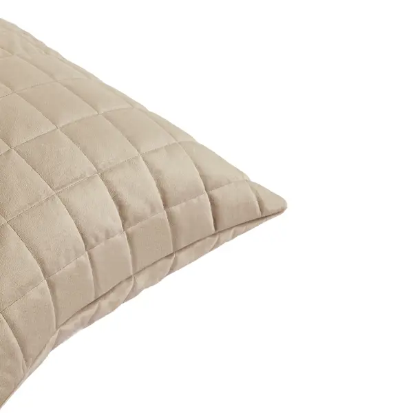 Подушка Inspire Etna 50x50 см велюр цвет бежевый