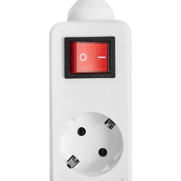 Удлинитель бытовой Защита Про 4 розетки с заземлением 3x1.5 мм 3 м 3500 Вт цвет белый