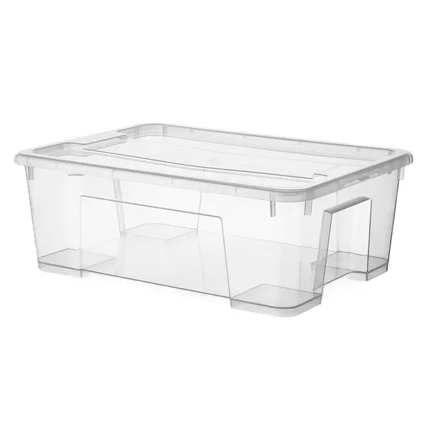 Контейнер с крышкой 39x28x14 см 11 л полипропилен цвет прозрачный