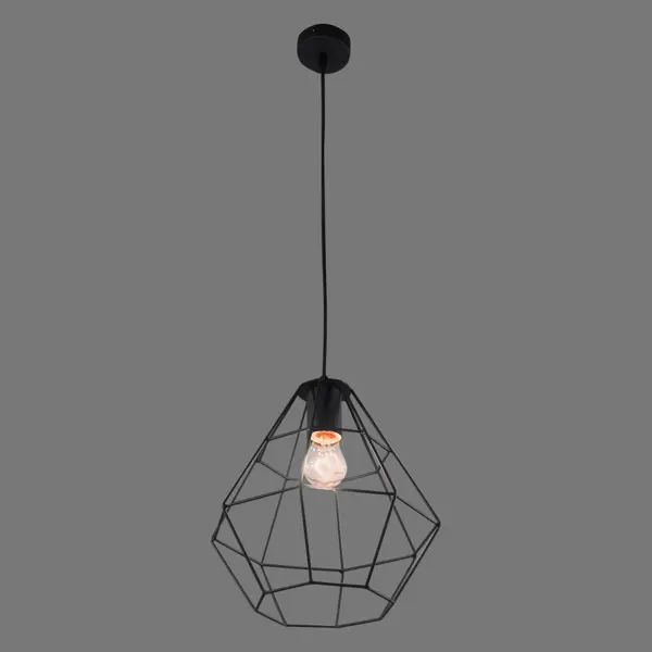 Подвесной светильник Vitaluce Orso black 1 лампа 3м² Е27 цвет черный матовый