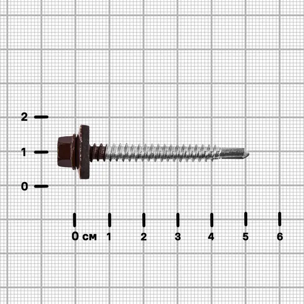 Саморезы кровельные по металлу DILWIS оцинкованные с буром 5.5x51 мм на вес RAL 8017