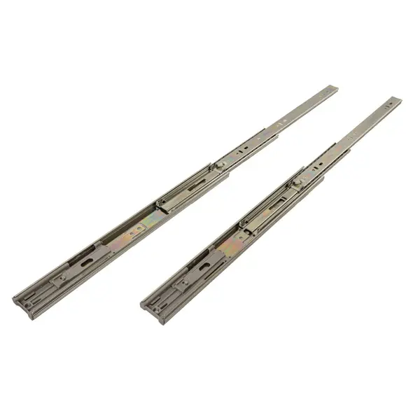 Мебельные направляющие шариковые 550x45 мм металл цвет никель 2 шт.