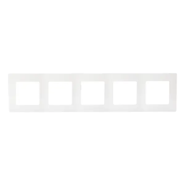 Рамка для розеток и выключателей Legrand Etika 5 постов цвет белый