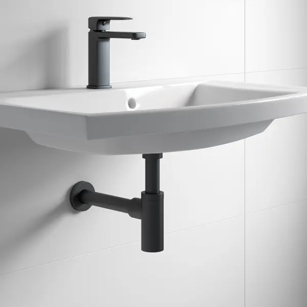 Сифон для раковины MONLID 32 мм черный