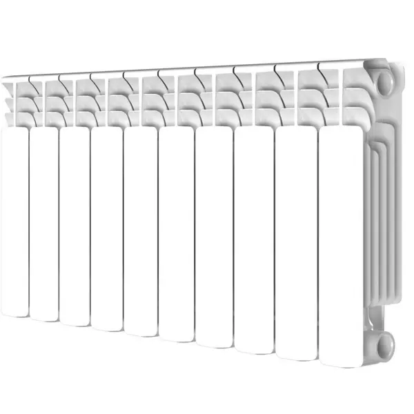 Радиатор секционный Equation Bimetal 350/90 10 секций боковое подключение биметалл белый