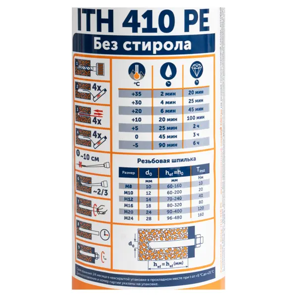 Анкер химический Sormat ITH 410 PE 410 мл