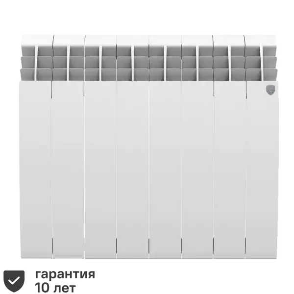 Радиатор секционный Royal Thermo Biliner Alum 500/87 8 секций боковое подключение алюминий белый