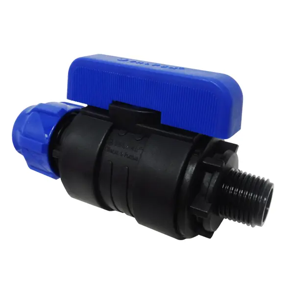 Кран шаровой прямой Valfex DN16 PN16 1/2"x20 НР полипропилен ручка бабочка