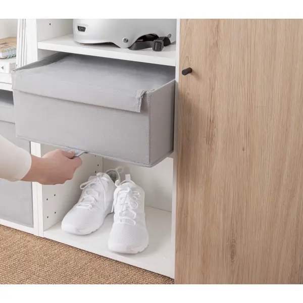 Короб для хранения Spaceo 56x16.5x56 см полипропилен цвет гранит