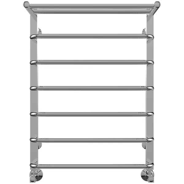 Полотенцесушитель водяной лесенка Equation 50x70 см нижняя подводка 1/2"x3/4" нержавеющая сталь цвет хром с полкой