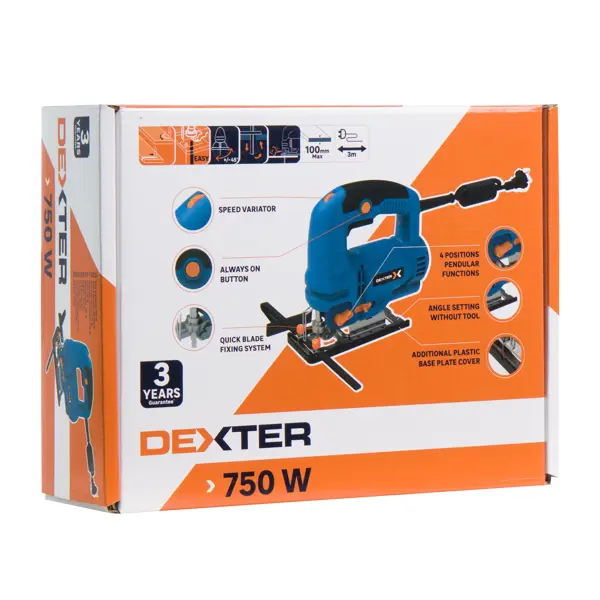 Лобзик сетевой Dexter 750JS3-100.5, 750 Вт