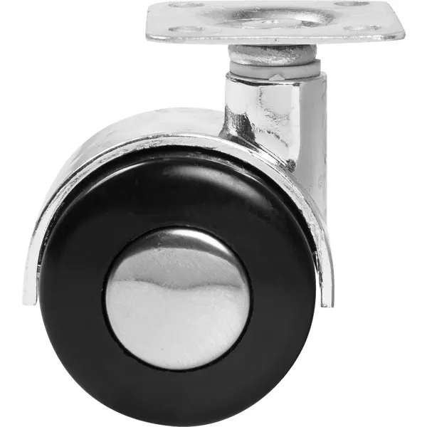 Колесо для мебели поворотное без тормоза с площадкой 40 мм максимальная нагрузка 30 кг