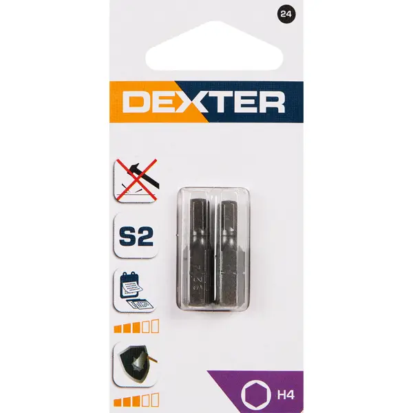 Бита Dexter XM24DT-3 H4x25 мм, 2 шт.