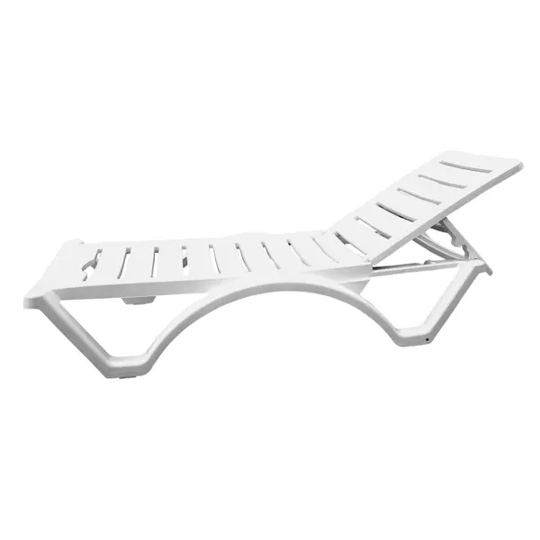 Шезлонг складной Adriano Classic 187x65x31 см пластик белый