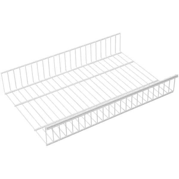 Полка-корзина проволочная НСХ 55.3x9.5x37.9 см сталь цвет белый