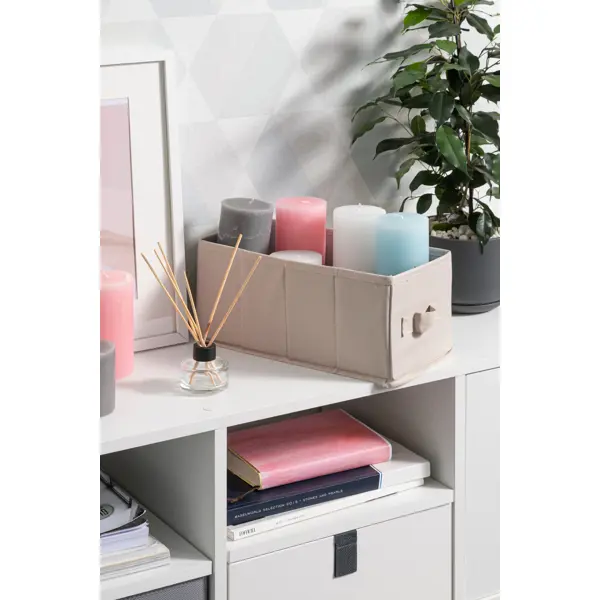 Короб Spaceo KUB Trench 15x31x15 см 6.9 л полиэстер цвет платиновый