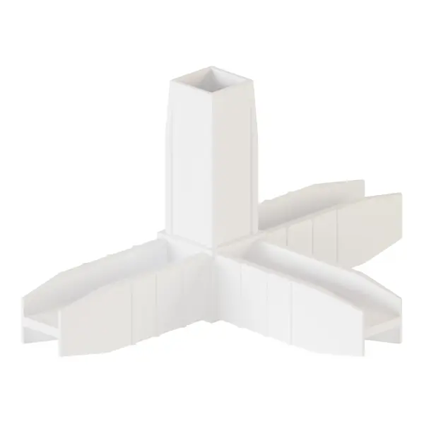 Коннектор для штанги 4 Лофт алюминий цвет белый