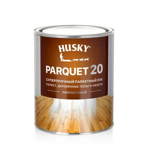 Лак паркетный Husky Parquet 20 полуматовый бесцветный 0.9 л