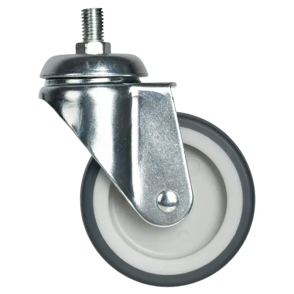 Мебельный ролик поворотный без тормоза 75 мм до 50 кг цвет серый