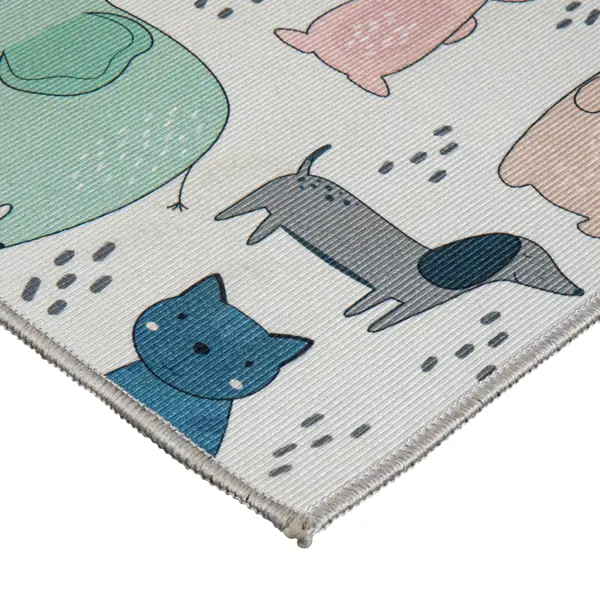 Коврик декоративный хлопок Животные 60x100 см