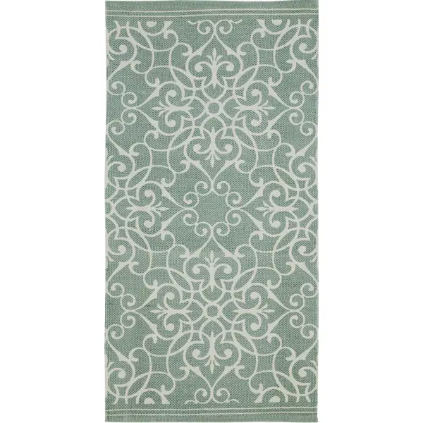 Коврик декоративный хлопок Inspire Lesia 60x120 см цвет зеленый