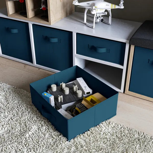 Короб Spaceo KUB 31x31x15 см 14.4 л полипропилен цвет синий