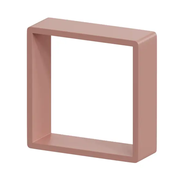 Полка настенная Spaceo 20x20 см/24x24 см/28x28 см МДФ цвет розовый 3 шт