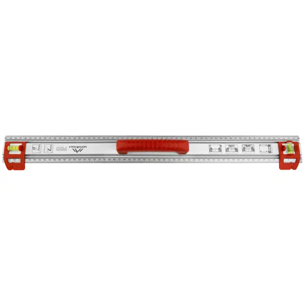 Линейка разметочная нержавеющая сталь с уровнем Vertextools 3046-16 600 мм