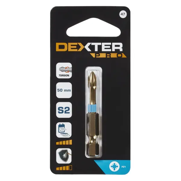 Бита крестовая Dexter к. Pro XM47DP-1 PZ1x50 мм