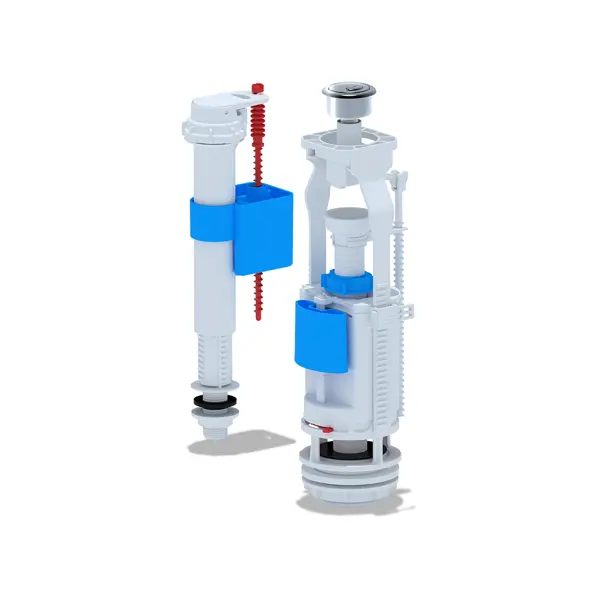 Арматура двухкнопочная АНИ Пласт хром пластик нижняя подводка