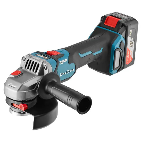 УШМ аккумуляторная Dongcheng DCSM04-125, 20 В Li-ion 2x4 Ач, 125 мм