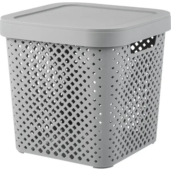 Корзина для хранения Plast Team Mien 31x30x31 см полипропилен цвет серый