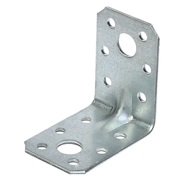 Угол крепежный усиленный KUU 50x50x35x1.8 оцинкованная сталь цвет серый