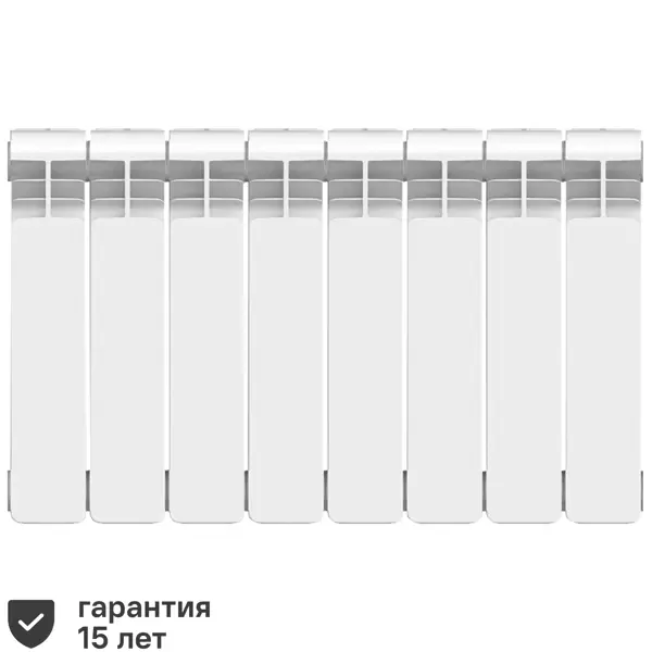 Радиатор секционный Equation Bimetal 350/90 8 секций боковое подключение биметалл белый