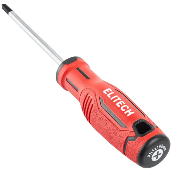 Отвертка крестовая Elitech 211203 PH1x100 мм