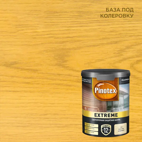 Лазурь для дерева Pinotex Extreme полуматовая бежевый 0.9 л