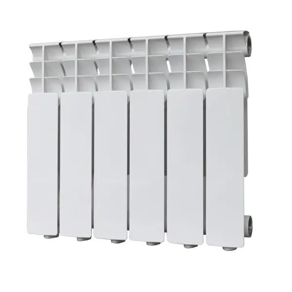 Радиатор секционный Equation A Aluminium 350/90 6 секций боковое подключение алюминий белый